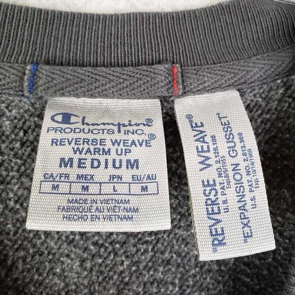 Champion Sweatshirt Women’s Size Medium M Gray Pullover Crewneck Distressed - Picture 8 of 11